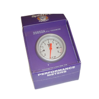 Splitfire 2 5/8" Tachometer 0-8,000 RPM Silver Tacho