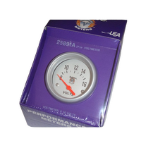 Splitfire 2 5/8" VOLTS GAUGE 0-16 V, Electrical Silver