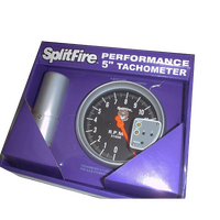 Splitfire 5" TACHO Shift Light 11,000 4, 6, 8cylinder Black Dial