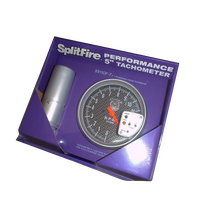 Splitfire 5" TACHO Shift Light 7 Color Change Lighting 11,000 RPM Carbon Fibre